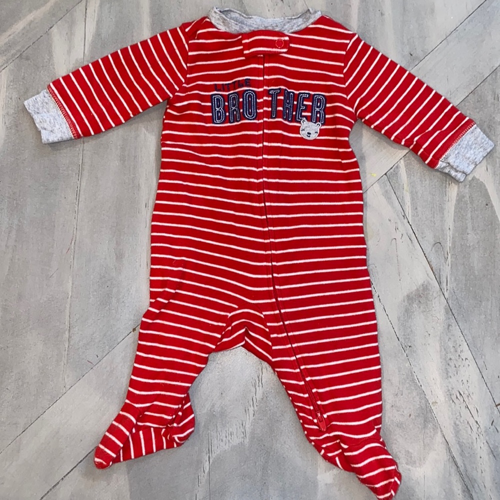 Carter’s Little Brother Footie Jammies. Gently worn. 3 months